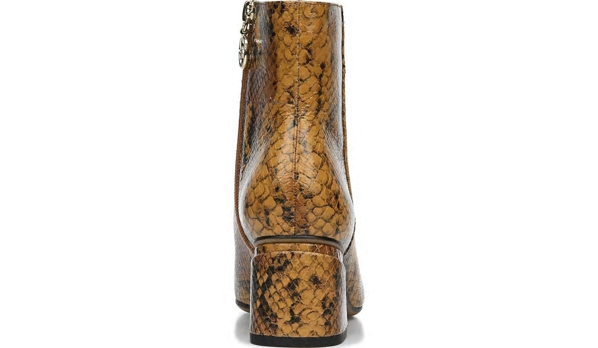 Franco Marquee Bootie - Brown Snake Print Leather