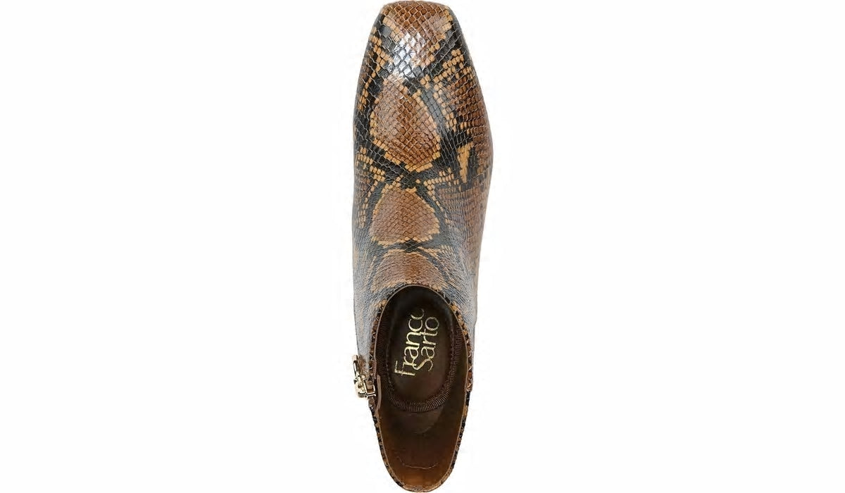 Franco Marquee Bootie - Brown Snake Print Leather