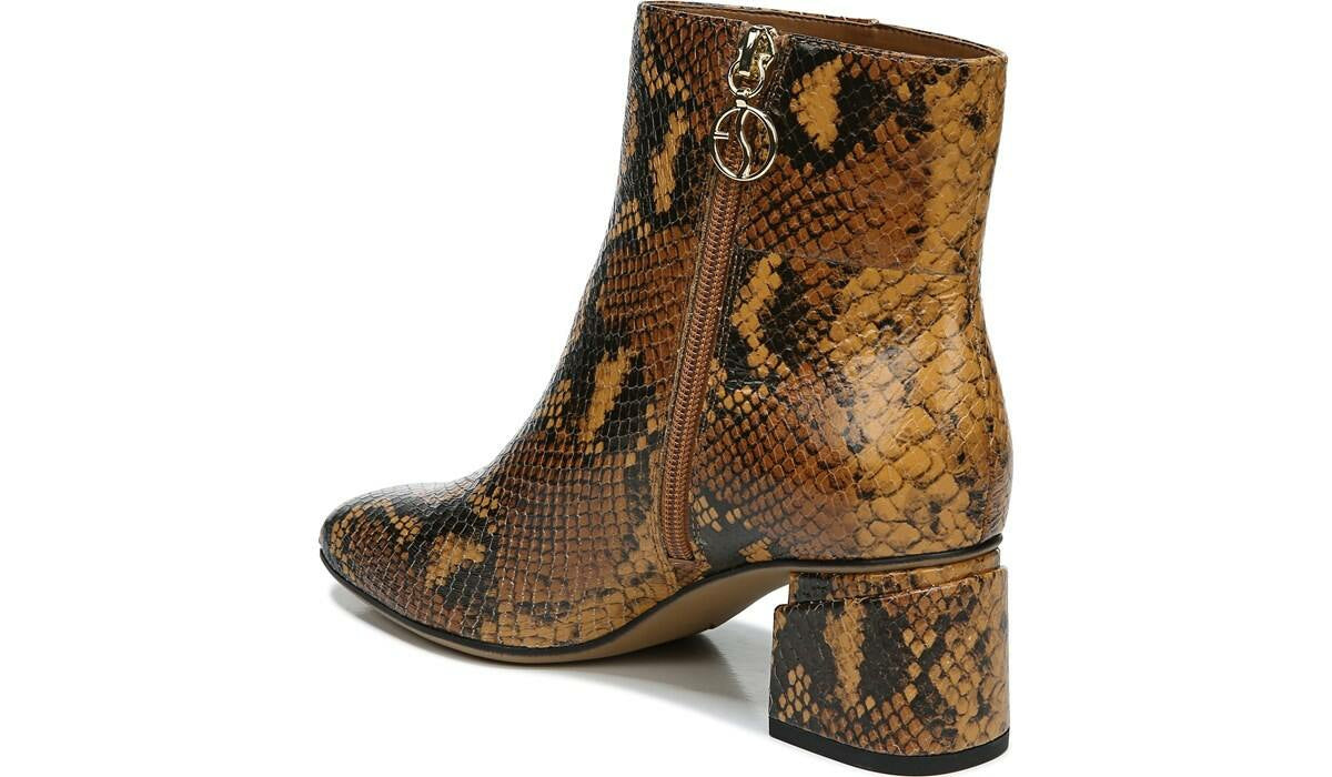 Franco Marquee Bootie - Brown Snake Print Leather