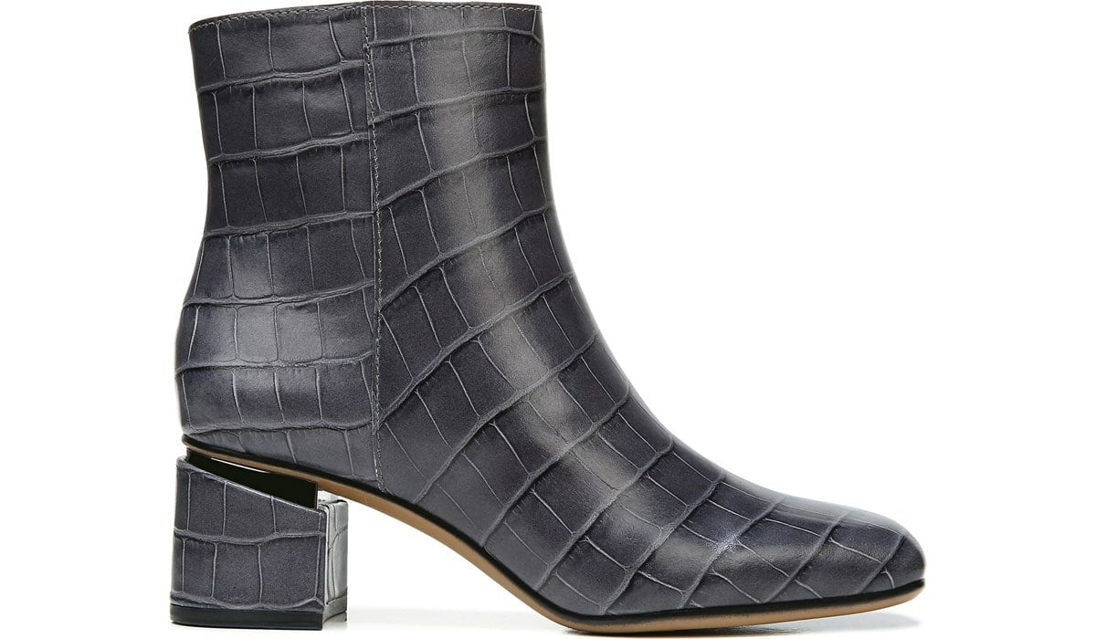 Franco Marquee Bootie - Grey Croco Print Leather