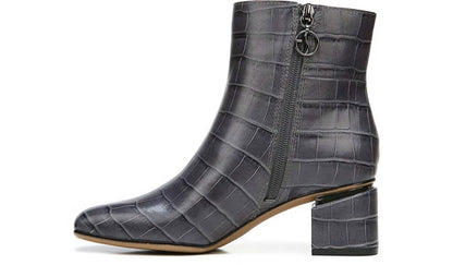 Franco Marquee Bootie - Grey Croco Print Leather