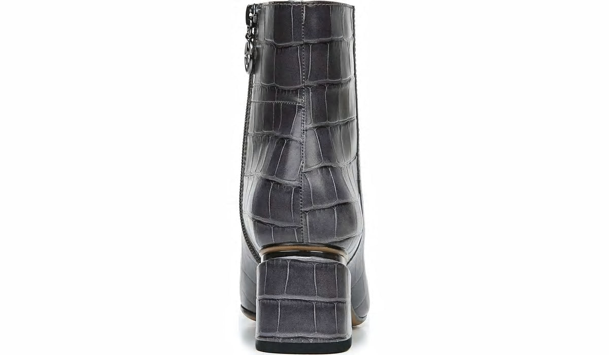 Franco Marquee Bootie - Grey Croco Print Leather