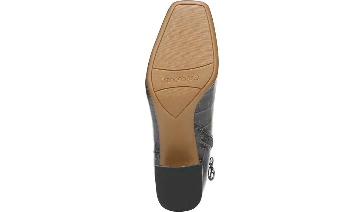 Franco Marquee Bootie - Grey Croco Print Leather