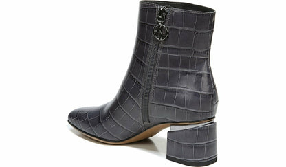 Franco Marquee Bootie - Grey Croco Print Leather