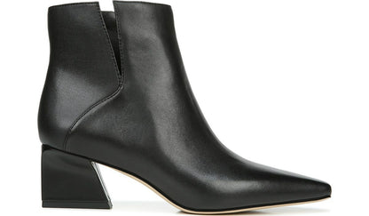 Franco Sandria Block Heel Bootie - Black Leather