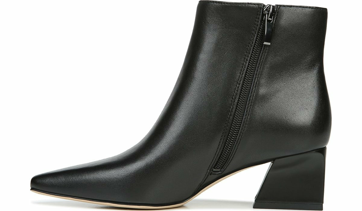 Franco Sandria Block Heel Bootie - Black Leather