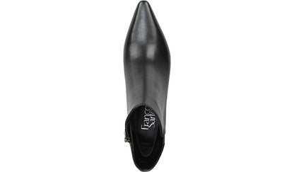 Franco Sandria Block Heel Bootie - Black Leather