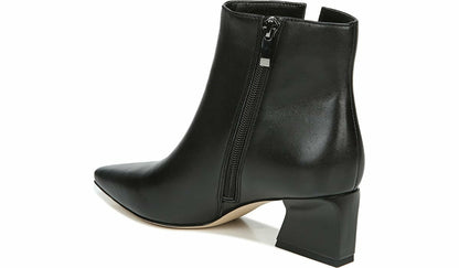 Franco Sandria Block Heel Bootie - Black Leather