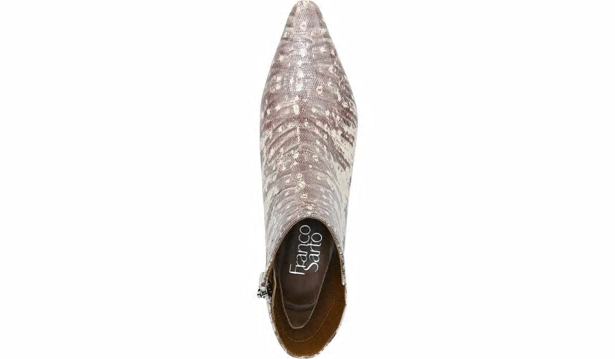 Franco Sandria Block Heel Bootie - Roccia Snake Print Leather