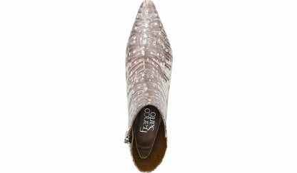 Franco Sandria Block Heel Bootie - Roccia Snake Print Leather