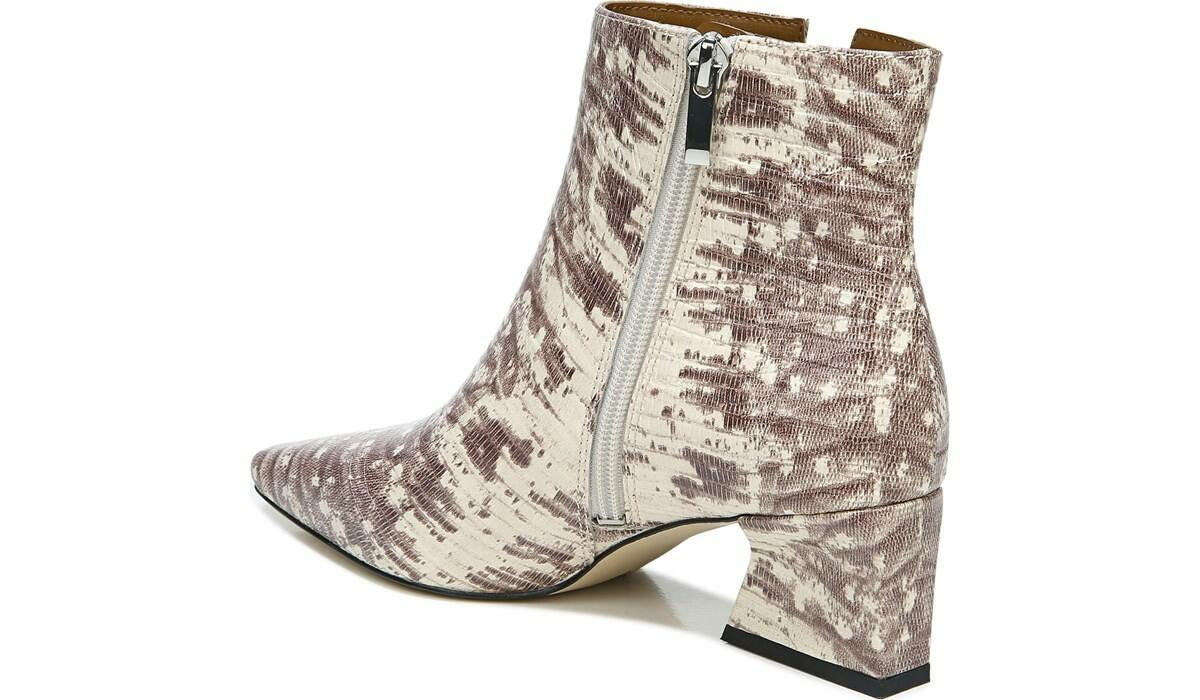 Franco Sandria Block Heel Bootie - Roccia Snake Print Leather