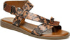 Brown Snake Print Faux Leather