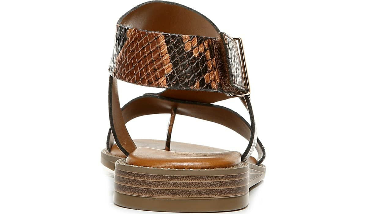 Franco Glenni Sandal - Brown Snake Print Faux Leather