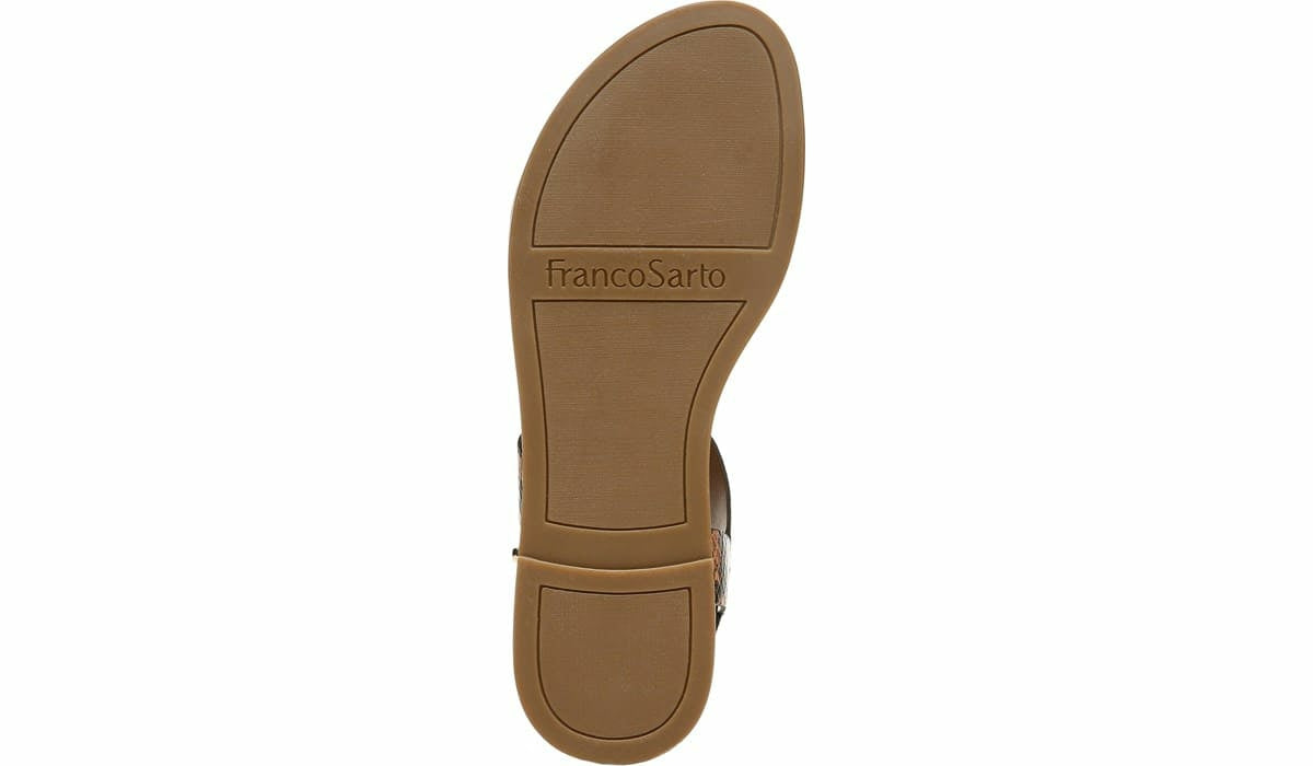Franco Glenni Sandal - Brown Snake Print Faux Leather