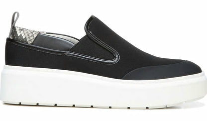 Franco Lazer Platform Slip On Sneaker - Black Fabric