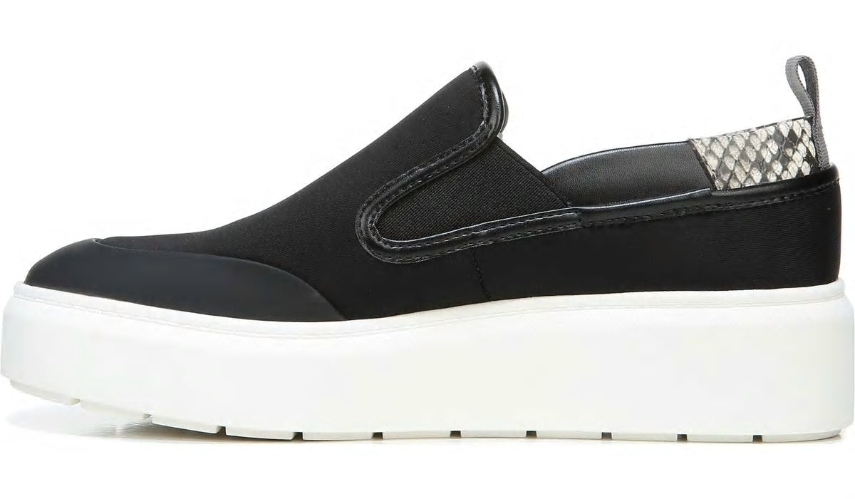 Franco Lazer Platform Slip On Sneaker - Black Fabric