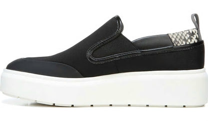Franco Lazer Platform Slip On Sneaker - Black Fabric