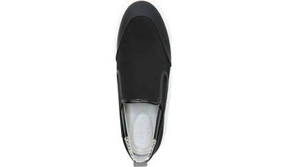 Franco Lazer Platform Slip On Sneaker - Black Fabric