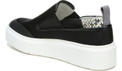 Franco Lazer Platform Slip On Sneaker - Black Fabric