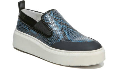Franco Lazer Platform Slip On Sneaker - Pacific Blue Faux Leather