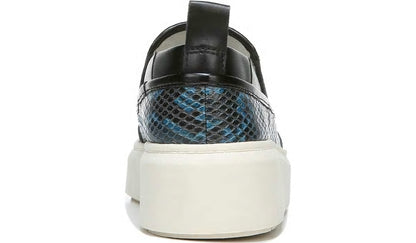 Franco Lazer Platform Slip On Sneaker - Pacific Blue Faux Leather