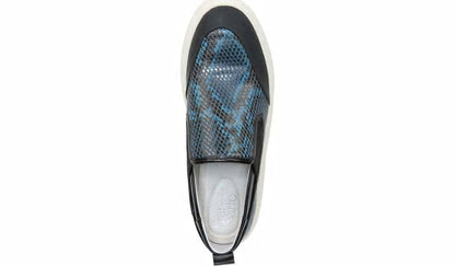 Franco Lazer Platform Slip On Sneaker - Pacific Blue Faux Leather