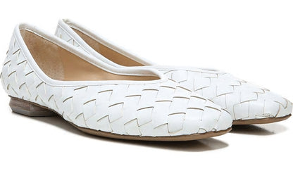 Franco Ailee 4 Flat - White Washed Faux Leather