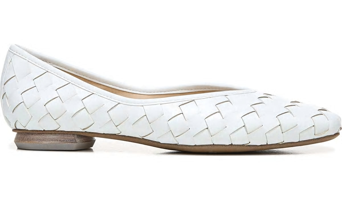 Franco Ailee 4 Flat - White Washed Faux Leather