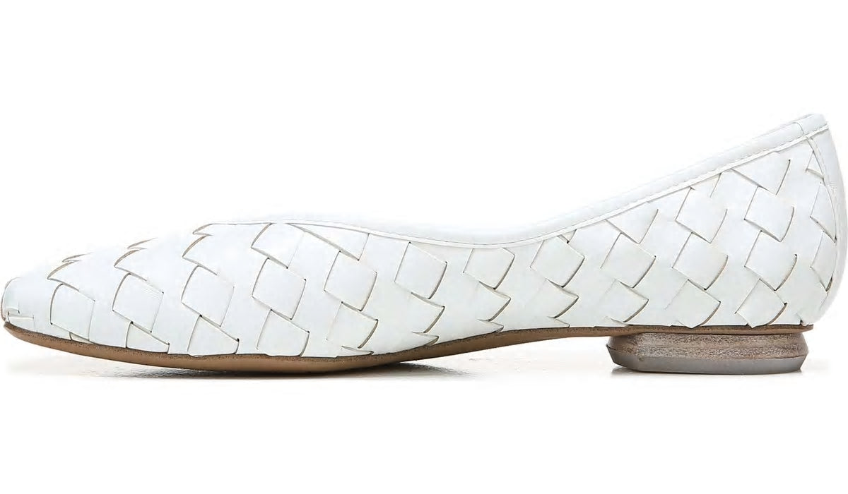 Franco Ailee 4 Flat - White Washed Faux Leather