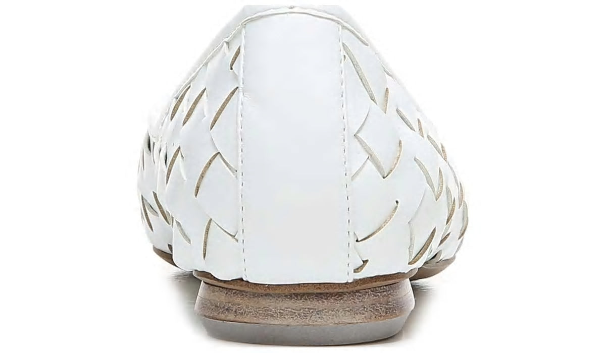 Franco Ailee 4 Flat - White Washed Faux Leather