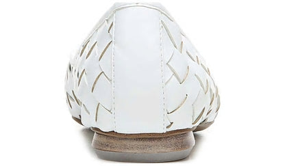 Franco Ailee 4 Flat - White Washed Faux Leather
