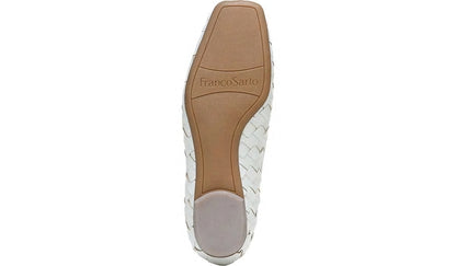 Franco Ailee 4 Flat - White Washed Faux Leather