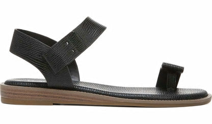 Franco Geranio Sandal - Black Snake Print Faux Leather