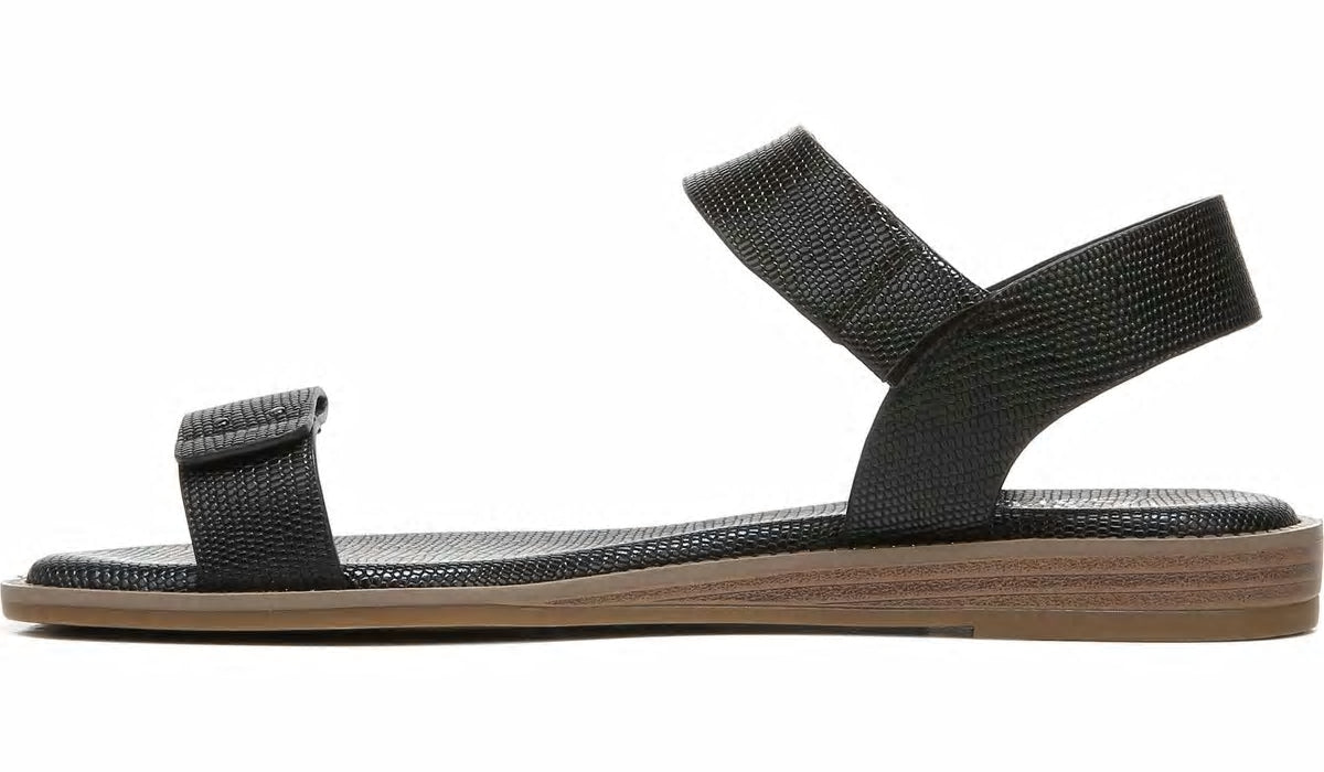 Franco Geranio Sandal - Black Snake Print Faux Leather