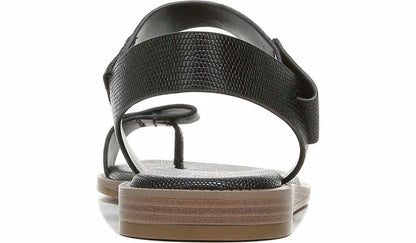 Franco Geranio Sandal - Black Snake Print Faux Leather