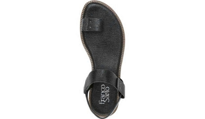Franco Geranio Sandal - Black Snake Print Faux Leather