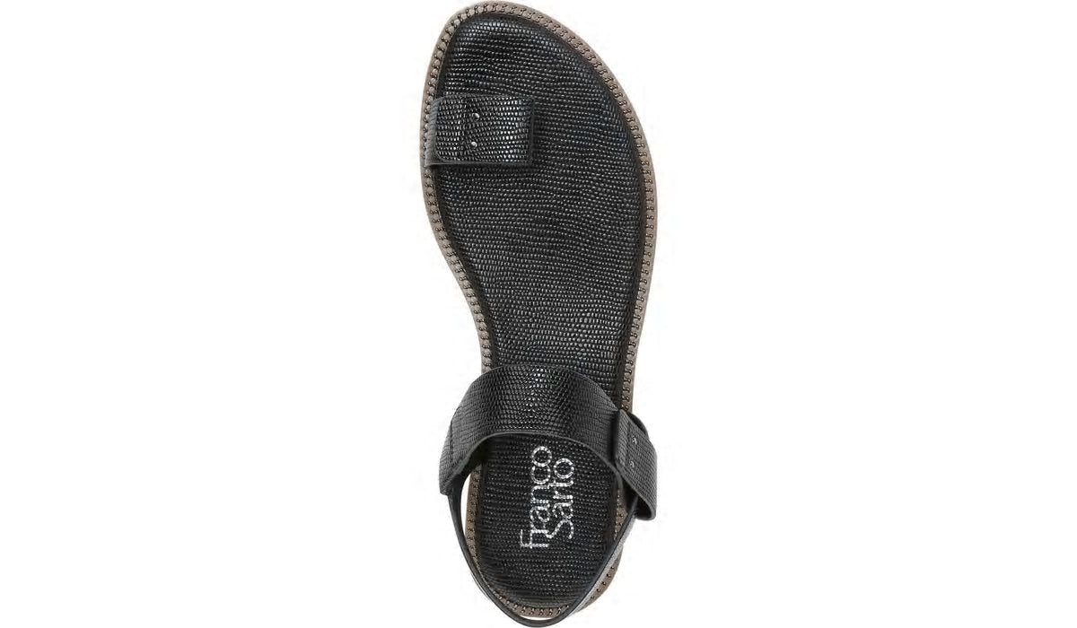 Franco Geranio Sandal - Black Snake Print Faux Leather