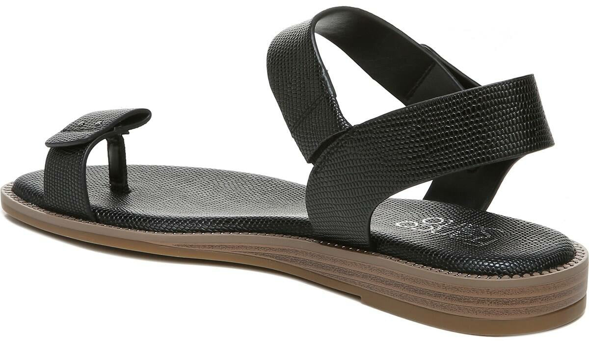 Franco Geranio Sandal - Black Snake Print Faux Leather