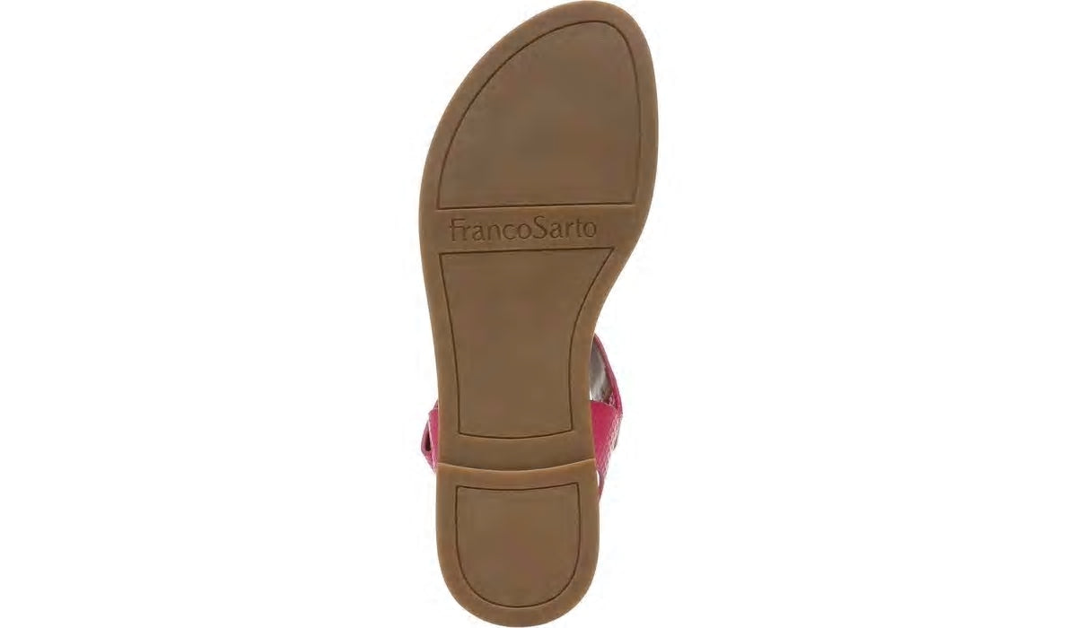 Franco Geranio Sandal - Fushcia Snake Faux Leather