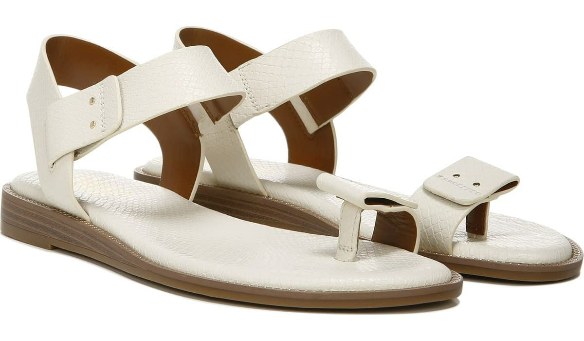 Franco Geranio Sandal - Linen Snake Print Faux Leather