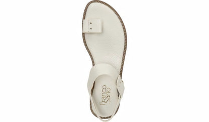 Franco Geranio Sandal - Linen Snake Print Faux Leather