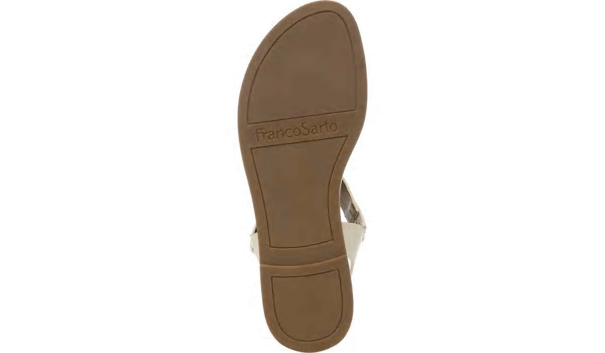 Franco Geranio Sandal - Linen Snake Print Faux Leather