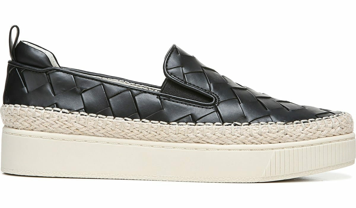 Franco Homer 3 Platform Slip On Sneaker - Black Faux Leather