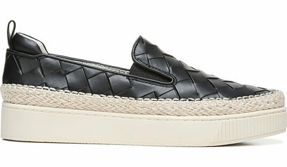 Franco Homer 3 Platform Slip On Sneaker - Black Faux Leather