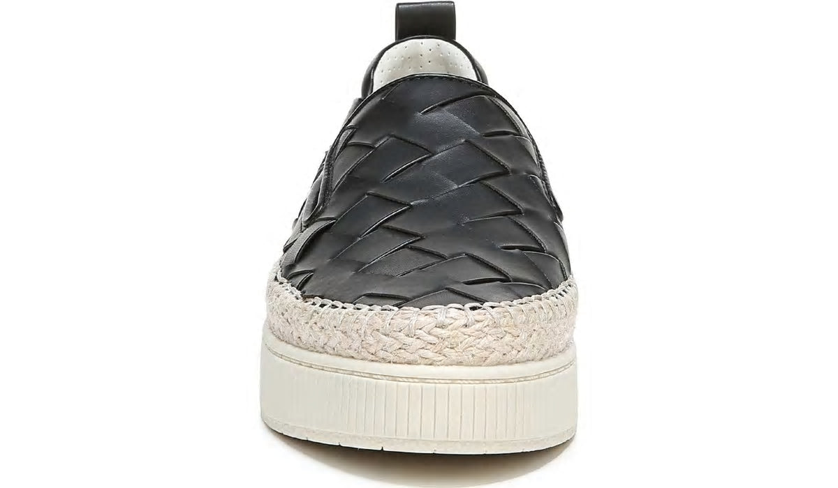 Franco Homer 3 Platform Slip On Sneaker - Black Faux Leather