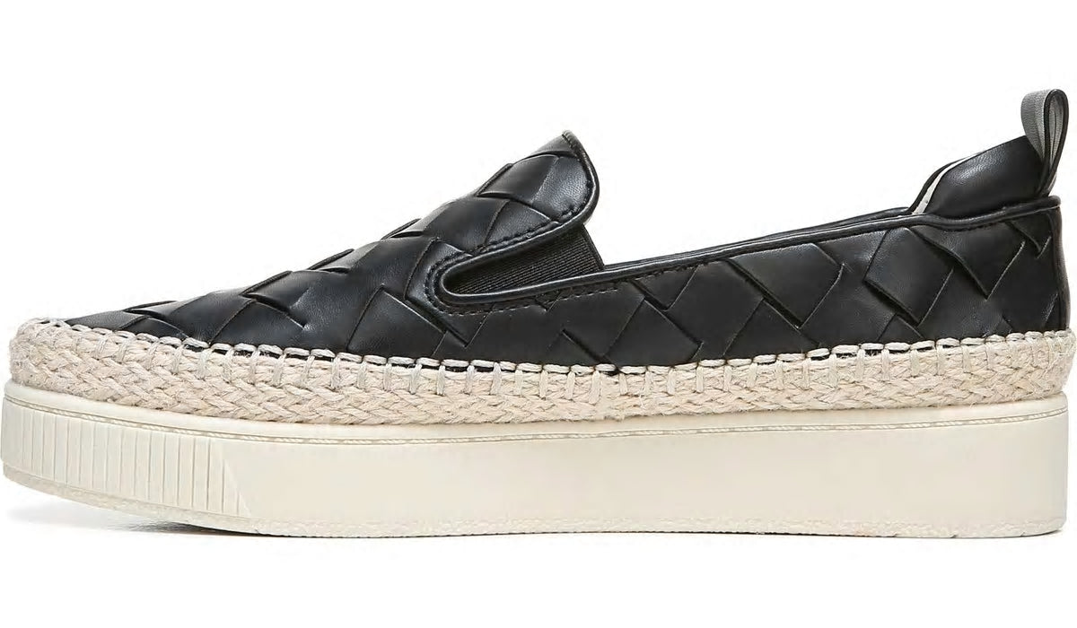 Franco Homer 3 Platform Slip On Sneaker - Black Faux Leather