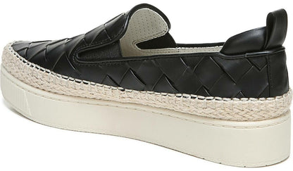 Franco Homer 3 Platform Slip On Sneaker - Black Faux Leather
