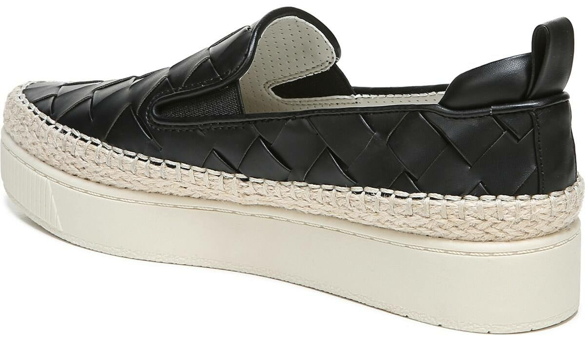 Franco Homer 3 Platform Slip On Sneaker - Black Faux Leather