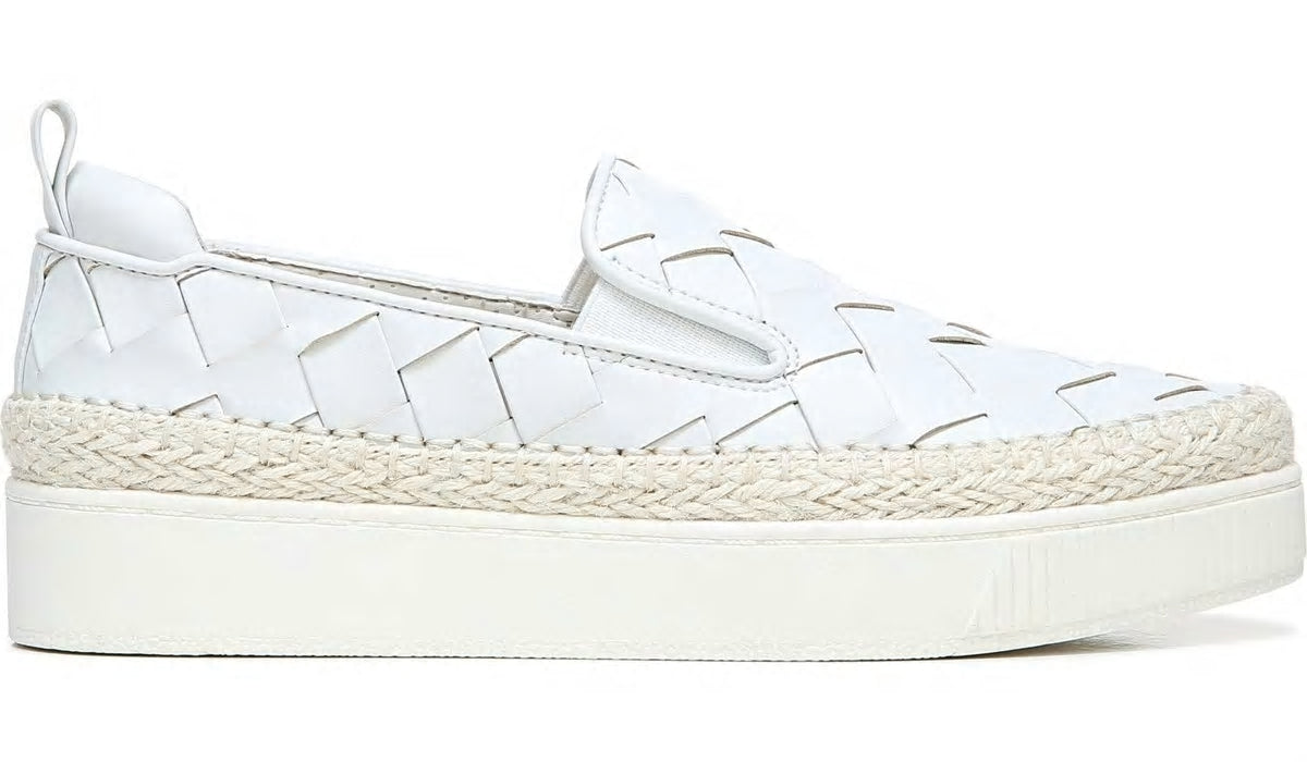 Franco Homer 3 Platform Slip On Sneaker - White Fabric