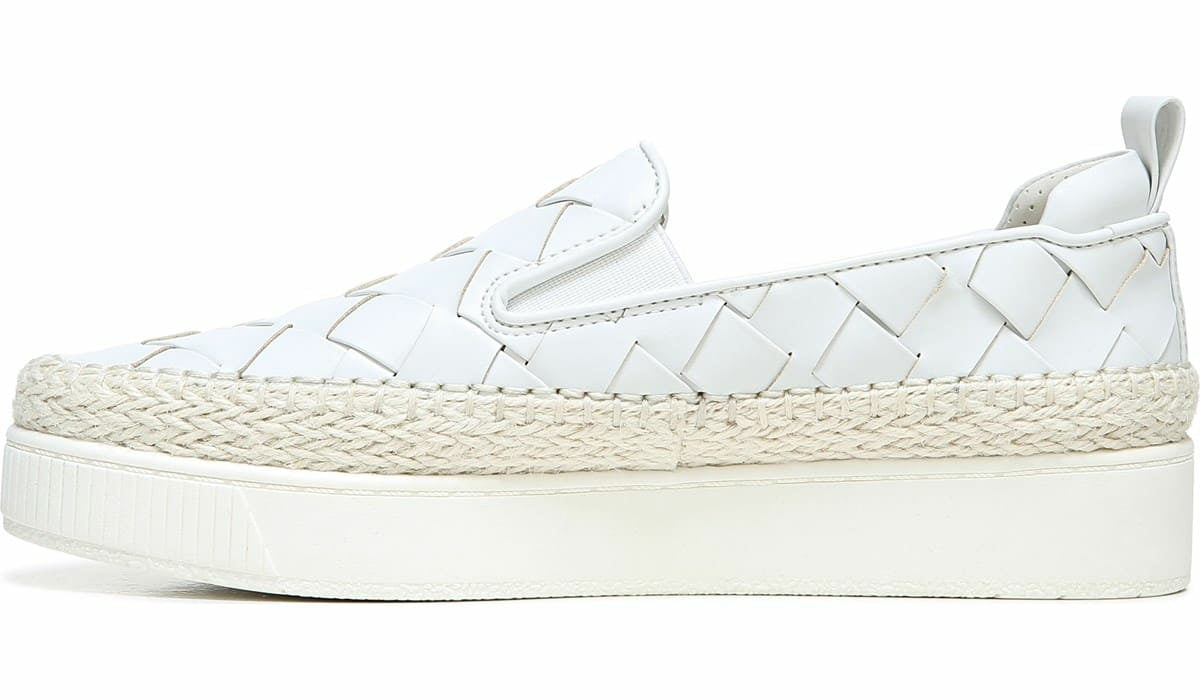 Franco Homer 3 Platform Slip On Sneaker - White Fabric